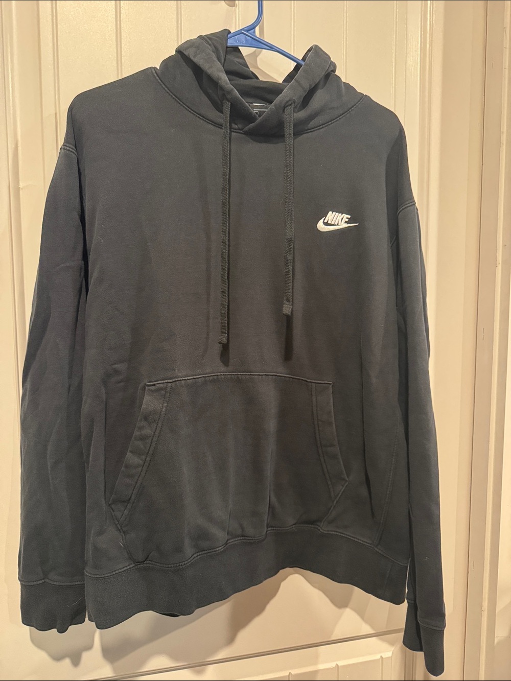 Nike Black Pullover Hoodie with White Swoosh